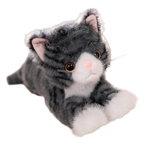 JINGLING Plüsch-Katze, Plüschtiere, niedliche und weiche Plüschtiere in Form einer Katze, dekoratives Zubehör für den Innenraum, lebendige Bettdekorationen für JINGLING Plüsch-Katze, Plüschtiere, niedliche und weiche Plüschtiere in Form einer Katze, dekoratives Zubehör für den Innenraum, lebendige Bettdekorationen für von JINGLING