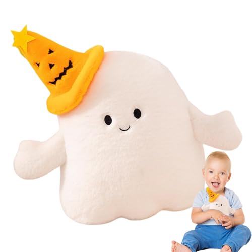 JINGLING Plüschspielzeug Geist, Kissen aus Plüsch | Halloween-Plüschkissen mit Kürbishut, Plüschtiere Geister für Halloween JINGLING Plüschspielzeug Geist, Kissen aus Plüsch | Halloween-Plüschkissen mit Kürbishut, Plüschtiere Geister für Halloween von JINGLING
