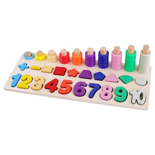 JINGLING Puzzles in Form von Zahlen, Holzpuzzle | Farberkennungsstapler | Mathematik-Lernspielzeug, Assoziationsspiel, Puzzlebrett, Lernspielzeug JINGLING Puzzles in Form von Zahlen, Holzpuzzle | Farberkennungsstapler | Mathematik-Lernspielzeug, Assoziationsspiel, Puzzlebrett, Lernspielzeug von JINGLING