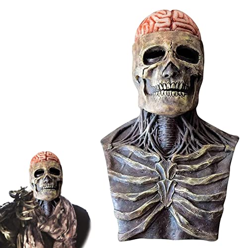 JINGLING Scary Totenkopf-Maske | Skelett-Maske für Frauen | Gruselige Halloween-Maske, die neueste biochemische Skelett-Maske für Halloween-Schädel-Maske 3D-Schädel-Maske mit beweglichem Kiefer von JINGLING