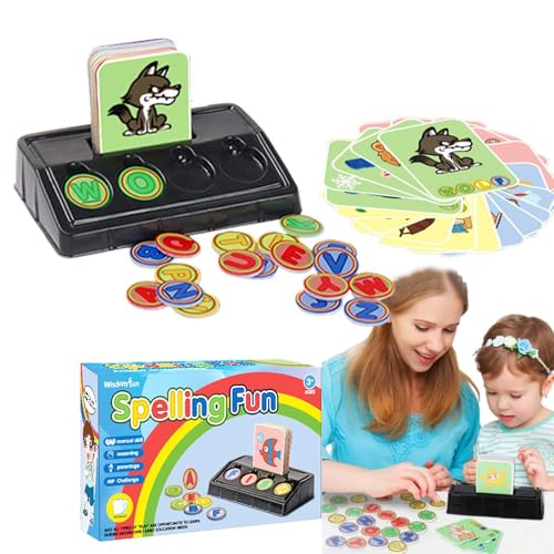 JINGLING Spiel mit verschiedenen Buchstaben, CVC-Wortschreibung, Lesekarten, Rechtschreibung, Lesespiele für Jungen und Mädchen ab 3 Jahren JINGLING Spiel mit verschiedenen Buchstaben, CVC-Wortschreibung, Lesekarten, Rechtschreibung, Lesespiele für Jungen und Mädchen ab 3 Jahren von JINGLING