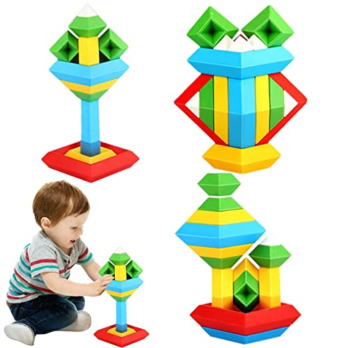 JINGLING Stapelbares Baby-Spielzeug, Pyramide für Babys, stapelbar, Pyramidenspielzeug, Vorschulkinder, Lernspielzeug von JINGLING