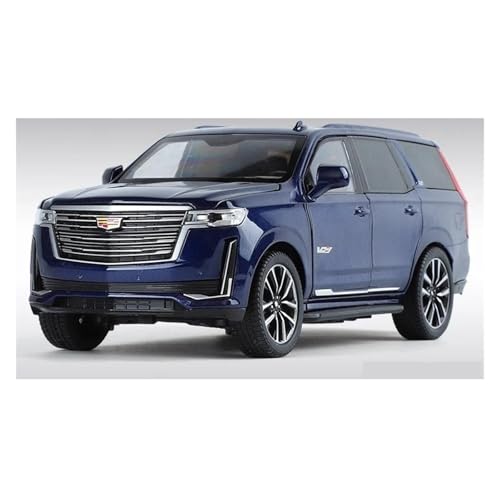 JINLEXIU Druckguss-Auto-Modell 1:24 für Escalade, SUV, Off-Road-Modelle, Auto-Nachbildungen, Auto-Modelle, Enthusiasten, Geschenke, Modellbausätze, geeignet für Ornamente (blau) von JINLEXIU