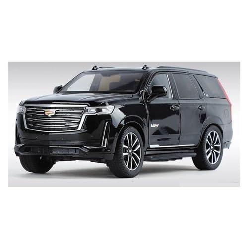 JINLEXIU Druckguss-Auto-Modell 1:24 für Escalade, SUV, Off-Road-Modelle, Auto-Nachbildungen, Auto-Modelle, Enthusiasten, Geschenke, Modellbausätze, geeignet für Ornamente (schwarz) von JINLEXIU