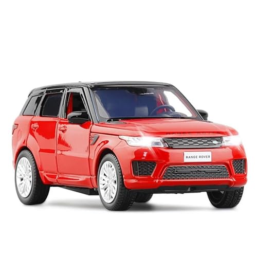 JINLEXIU Druckguss-Auto-Modell 1:32 für SUV, Off-Road-Modelle, Auto-Nachbildungen, Auto-Modelle, Enthusiasten, Geschenke, Modellbausätze, dekorieren Schreibtische, geeignet für Ornamente (rot) von JINLEXIU