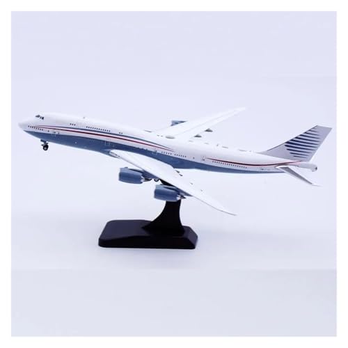JINLEXIU Statisches Flugzeugmodell 1:400 für Qatar Amiri Flug Boeing B747-8(BBJ) Flugzeugmodell A7-HBJ Druckgusslegierung Flugzeugmodell Partygeschenke von JINLEXIU