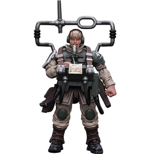 JOYTOY JT7912 40K 1/18 Action Figur Spielzeug, Astra Militarum Cadian Command Squad Veteran with Master Vox, 4-Zoll Geschenk für Action Figure Enthusiasten und Sammler von JINQEE