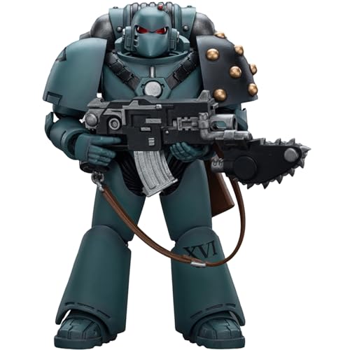 JOYTOY JT9497 40K 1/18 Action Figur Spielzeug, Sons of Horus MKVI Tactical Squad Legionary with Bolter & Chainblade, 4-Zoll Geschenk für Action Figure Enthusiasten und Sammler von JINQEE