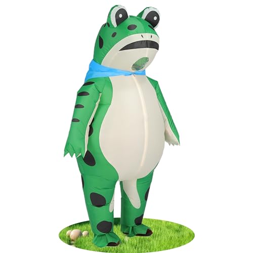 JINSTABAG Aufblasbares Kostüm Erwachsener Frosch Full Body Deluxe Lustige Luft Blow Up Kostüm von JINSTABAG
