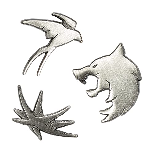 Jinx 12023 Satz 3 Pins The Witcher 3 cm, Silber, U Jinx 12023 Satz 3 Pins The Witcher 3 cm, Silber, U von JINX