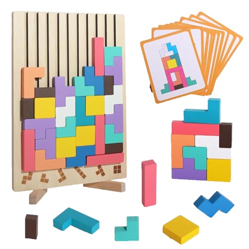 Holz-Stapelpuzzle, Stressabbau-Spiel, Denkspiel aus Holz für die ganze Familie, Deko-Objekte für Erwachsene Holz-Stapelpuzzle, Stressabbau-Spiel, Denkspiel aus Holz für die ganze Familie, Deko-Objekte für Erwachsene von JIOFUGH