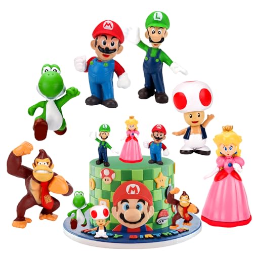 Cartoon Kuchen Deko Figuren 6 Stück Tortendeko Geburtstag 3D Cake Topper für Kinder Geburtstagsfeier, Thema Dekorieren, Baby Shower Cartoon Kuchen Deko Figuren 6 Stück Tortendeko Geburtstag 3D Cake Topper für Kinder Geburtstagsfeier, Thema Dekorieren, Baby Shower von JIOLINK