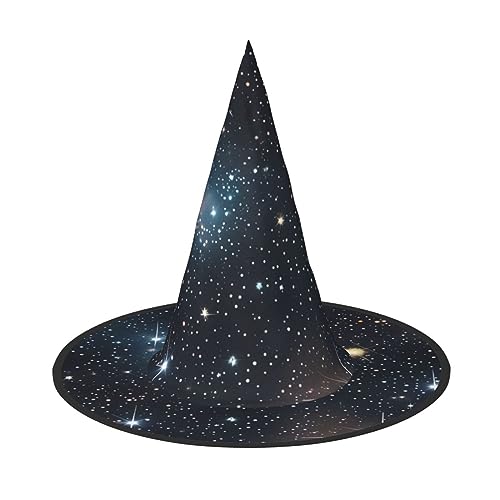 JIPOFD 2 Stück Faltbare Hexenhut Sternbild Sternhaufen Galaxien Halloween von JIPOFD