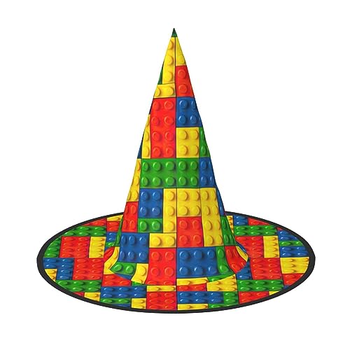 JIPOFD Buntes Halloween-Hexenkostüm, Zubehör, Spitzkappe, Hexenhut, faltbar, Halloween-Hüte, 2 Stück JIPOFD Buntes Halloween-Hexenkostüm, Zubehör, Spitzkappe, Hexenhut, faltbar, Halloween-Hüte, 2 Stück von JIPOFD