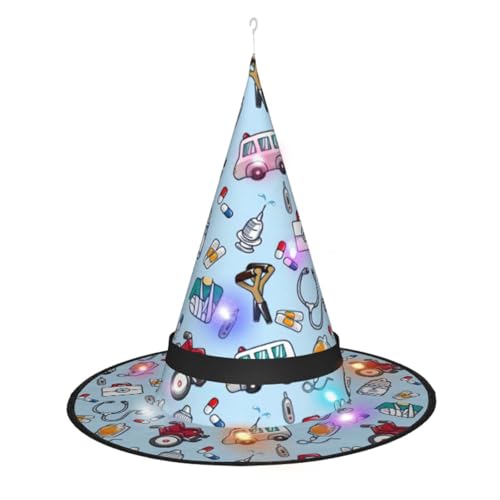 JIPOFD Cartoon-Werkzeuge Hexenhüte für Damen, für Halloween, Party, Maskerade, Cosplay, Kostüm, Zubehör und den täglichen Urlaub JIPOFD Cartoon-Werkzeuge Hexenhüte für Damen, für Halloween, Party, Maskerade, Cosplay, Kostüm, Zubehör und den täglichen Urlaub von JIPOFD