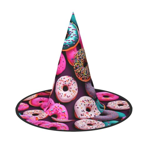 JIPOFD Donut Halloween Hexenkostüm Zubehör Spitzkappe Hexenhut Faltbare Halloween Hüte 2 Stück JIPOFD Donut Halloween Hexenkostüm Zubehör Spitzkappe Hexenhut Faltbare Halloween Hüte 2 Stück von JIPOFD