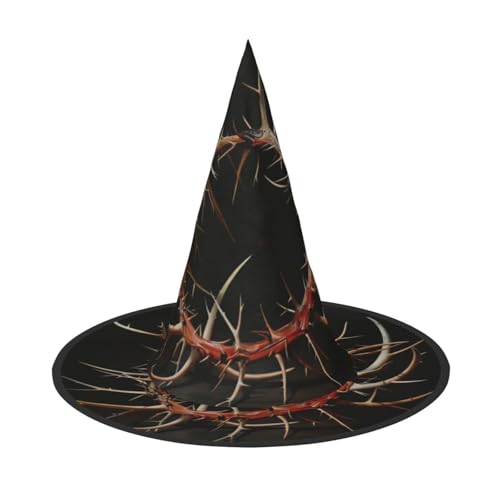 JIPOFD Dornenkrone Halloween Hexenkostüm Zubehör Spitzkappe Hexenhut Faltbare Halloween Hüte 2 Stück JIPOFD Dornenkrone Halloween Hexenkostüm Zubehör Spitzkappe Hexenhut Faltbare Halloween Hüte 2 Stück von JIPOFD