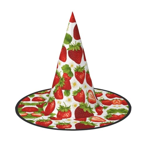 JIPOFD Erdbeere Halloween Hexe Kostüm Zubehör Spitzkappe Hexenhut Faltbare Halloween Hüte 2 Stück JIPOFD Erdbeere Halloween Hexe Kostüm Zubehör Spitzkappe Hexenhut Faltbare Halloween Hüte 2 Stück von JIPOFD