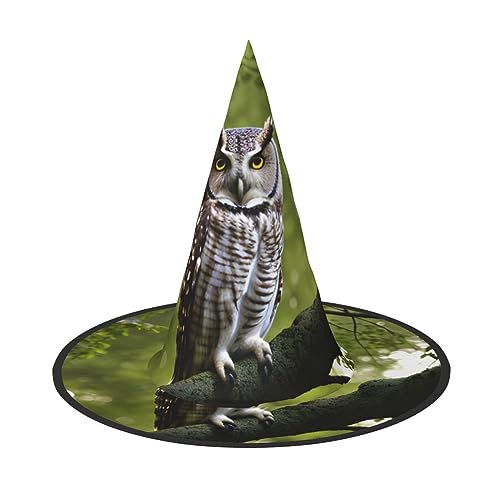 JIPOFD Eule Baum Zweige Halloween Hexenkostüm Zubehör Spitzkappe Hexenhut Faltbare Halloween Hüte 2 Stück JIPOFD Eule Baum Zweige Halloween Hexenkostüm Zubehör Spitzkappe Hexenhut Faltbare Halloween Hüte 2 Stück von JIPOFD