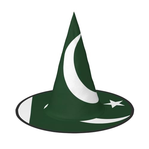 JIPOFD Flagge Pakistans Halloween Hexenkostüm Zubehör Spitzkappe Hexenhut Faltbare Halloween Hüte 2 Stück JIPOFD Flagge Pakistans Halloween Hexenkostüm Zubehör Spitzkappe Hexenhut Faltbare Halloween Hüte 2 Stück von JIPOFD