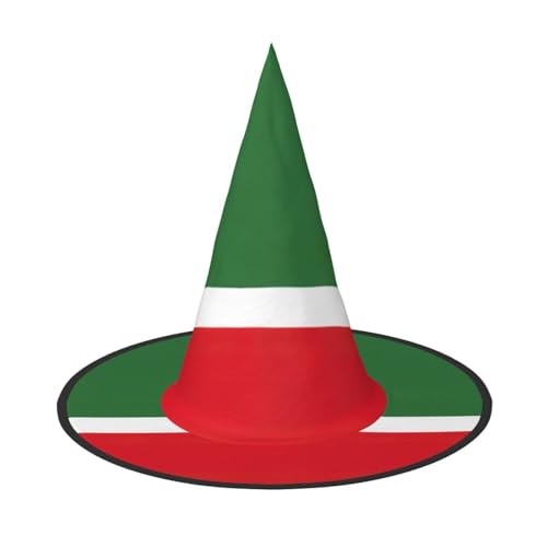 JIPOFD Flagge der Tschetschenischen Republik Halloween Hexenkostüm Zubehör Spitzkappe Hexenhut Faltbare Halloween Hüte 2 Stück JIPOFD Flagge der Tschetschenischen Republik Halloween Hexenkostüm Zubehör Spitzkappe Hexenhut Faltbare Halloween Hüte 2 Stück von JIPOFD