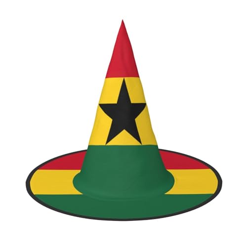 JIPOFD Flagge von Ghana Halloween Hexenkostüm Zubehör Spitzkappe Hexenhut Faltbare Halloween Hüte 2 Stück JIPOFD Flagge von Ghana Halloween Hexenkostüm Zubehör Spitzkappe Hexenhut Faltbare Halloween Hüte 2 Stück von JIPOFD