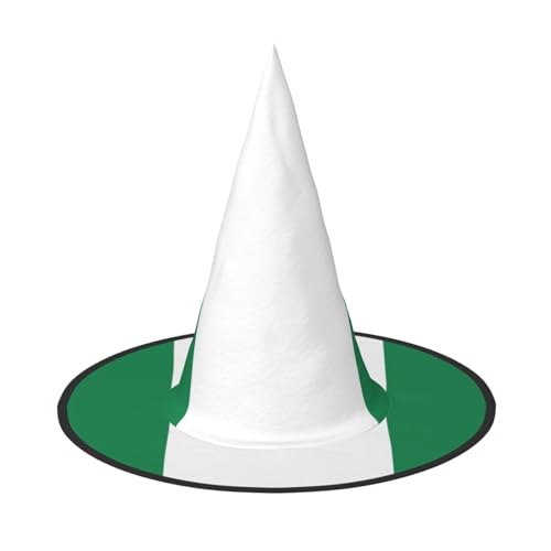 JIPOFD Flagge von Nigeria Halloween Hexenkostüm Zubehör Spitzkappe Hexenhut Faltbare Halloween Hüte 2 Stück JIPOFD Flagge von Nigeria Halloween Hexenkostüm Zubehör Spitzkappe Hexenhut Faltbare Halloween Hüte 2 Stück von JIPOFD