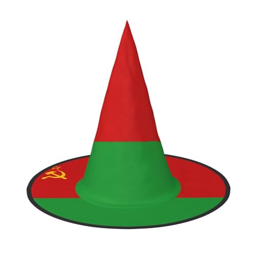 JIPOFD Flagge von Weißrussland Halloween Hexenkostüm Zubehör Spitzkappe Hexenhut Faltbare Halloween Hüte 2 Stück JIPOFD Flagge von Weißrussland Halloween Hexenkostüm Zubehör Spitzkappe Hexenhut Faltbare Halloween Hüte 2 Stück von JIPOFD
