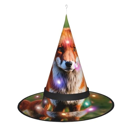 JIPOFD Fox Hexenhüte für Damen, für Halloween, Party, Maskerade, Cosplay, Kostüm, Zubehör und den täglichen Urlaub von JIPOFD