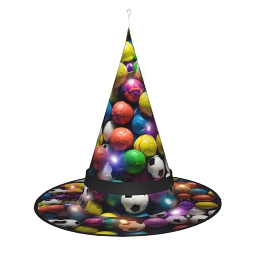 JIPOFD Fußball-Hexenhüte für Damen, für Halloween, Party, Maskerade, Cosplay, Kostüm, Zubehör und den täglichen Urlaub JIPOFD Fußball-Hexenhüte für Damen, für Halloween, Party, Maskerade, Cosplay, Kostüm, Zubehör und den täglichen Urlaub von JIPOFD