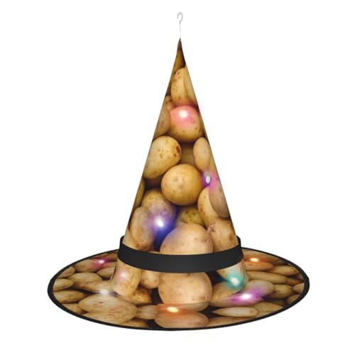 JIPOFD Gartenkartoffeln Hexenhüte für Damen, für Halloween, Party, Maskerade, Cosplay, Kostüm, Zubehör und den täglichen Urlaub von JIPOFD