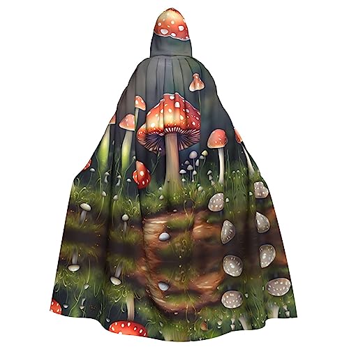JIPOFD Gemälde-Pilz-Umhang, Uni, Erwachsene, mit Kapuze, lang, Halloween, Weihnachten, ein Muss für Zauberer, Party von JIPOFD