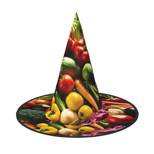 JIPOFD Gemüse Obst Halloween Hexenkostüm Zubehör Spitzkappe Hexenhut Faltbare Halloween Hüte 2 Stück JIPOFD Gemüse Obst Halloween Hexenkostüm Zubehör Spitzkappe Hexenhut Faltbare Halloween Hüte 2 Stück von JIPOFD