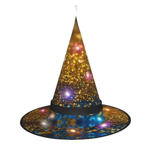 JIPOFD Glitzernde Hexenhüte für Damen, für Halloween, Party, Maskerade, Cosplay, Kostüm, Zubehör und den täglichen Urlaub von JIPOFD