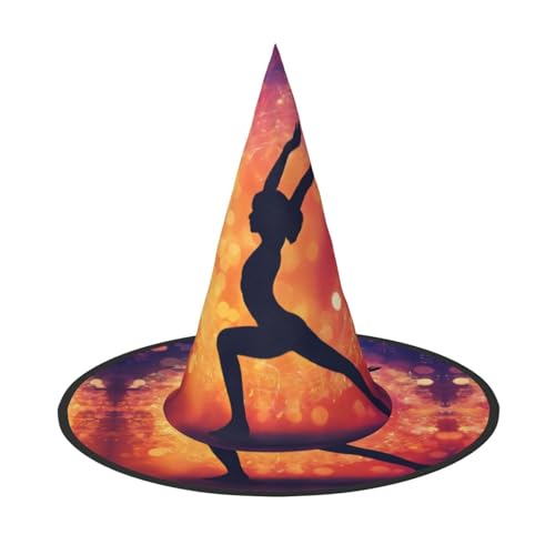 JIPOFD Gymnastikspiel Halloween Hexenkostüm Zubehör Spitzkappe Hexenhut Faltbare Halloween Hüte 2 Stück von JIPOFD