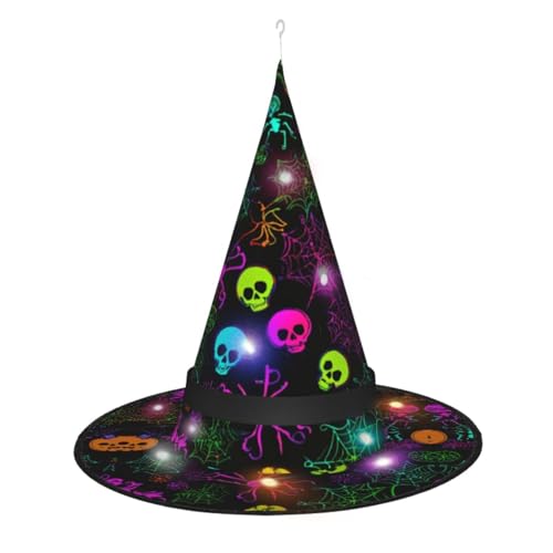 JIPOFD Halloween-Hexenhüte für Damen, Totenkopf, für Halloween, Party, Maskerade, Cosplay, Kostüm, Zubehör und den täglichen Urlaub JIPOFD Halloween-Hexenhüte für Damen, Totenkopf, für Halloween, Party, Maskerade, Cosplay, Kostüm, Zubehör und den täglichen Urlaub von JIPOFD