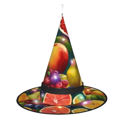 JIPOFD Healthy Food Hexenhüte für Damen, für Halloween, Party, Maskerade, Cosplay, Kostüm, Zubehör und den täglichen Urlaub von JIPOFD