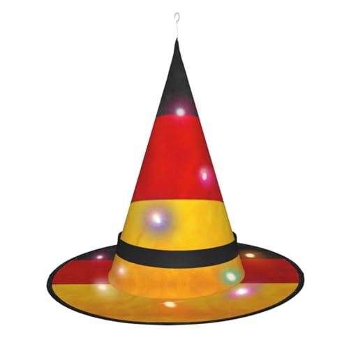 JIPOFD Hexenhüte für Damen, Deutschland-Flagge, für Halloween, Party, Maskerade, Cosplay, Kostüm, Zubehör und den täglichen Urlaub von JIPOFD