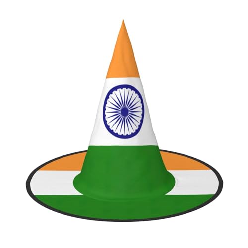 JIPOFD Indianische Flagge Halloween Hexe Kostüm Zubehör Spitzkappe Hexenhut Faltbare Halloween Hüte 2 Stück von JIPOFD