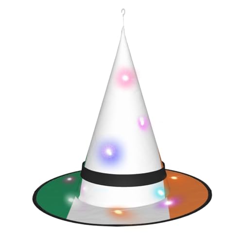 JIPOFD Irische Flagge, Hexenhüte für Damen, für Halloween, Party, Maskerade, Cosplay, Kostüm, Zubehör und den täglichen Urlaub von JIPOFD