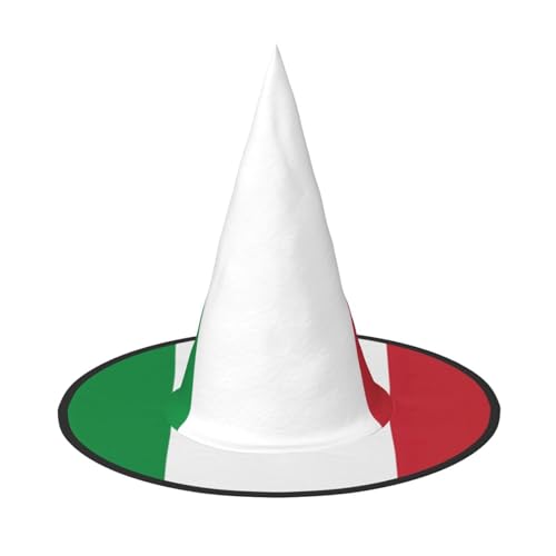 JIPOFD Italienische Flagge Halloween Hexe Kostüm Zubehör Spitzkappe Hexenhut Faltbare Halloween Hüte 2 Stück JIPOFD Italienische Flagge Halloween Hexe Kostüm Zubehör Spitzkappe Hexenhut Faltbare Halloween Hüte 2 Stück von JIPOFD