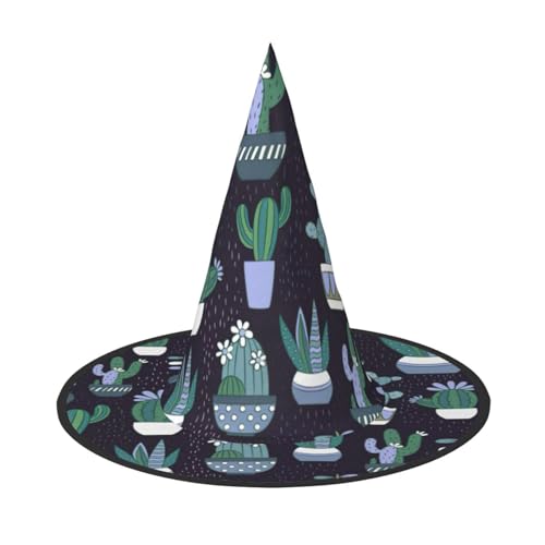 JIPOFD Kaktus Sukkulente Pflanze Halloween Hexenkostüm Zubehör Spitzkappe Hexenhut Faltbare Halloween Hüte 2 Stück JIPOFD Kaktus Sukkulente Pflanze Halloween Hexenkostüm Zubehör Spitzkappe Hexenhut Faltbare Halloween Hüte 2 Stück von JIPOFD
