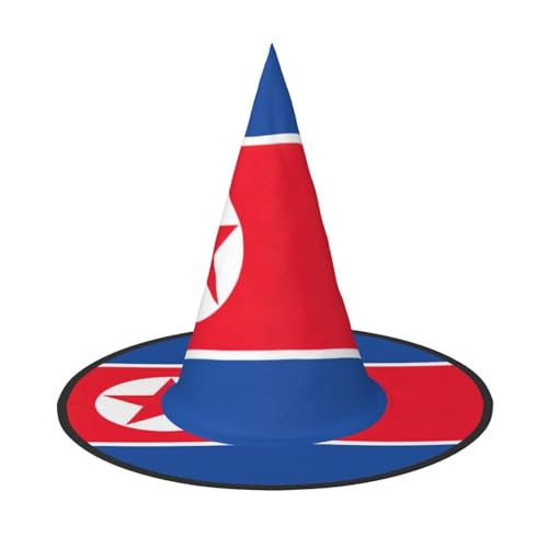 JIPOFD Koreanische Flagge Halloween Hexe Kostüm Zubehör Spitzkappe Hexenhut Faltbare Halloween Hüte 2 Stück von JIPOFD