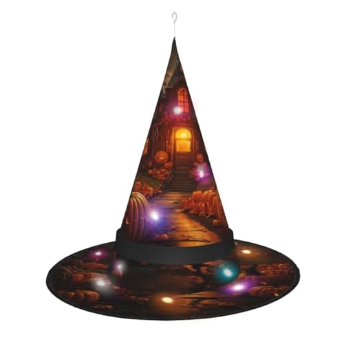 JIPOFD Kürbis Halloween Damen Hexenhüte für Halloween Party Maskerade Cosplay Kostüm Zubehör und den täglichen Urlaub von JIPOFD