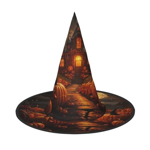 JIPOFD Kürbis Halloween Halloween Hexenkostüm Zubehör Spitzkappe Hexenhut Faltbare Halloween Hüte 2 Stück JIPOFD Kürbis Halloween Halloween Hexenkostüm Zubehör Spitzkappe Hexenhut Faltbare Halloween Hüte 2 Stück von JIPOFD