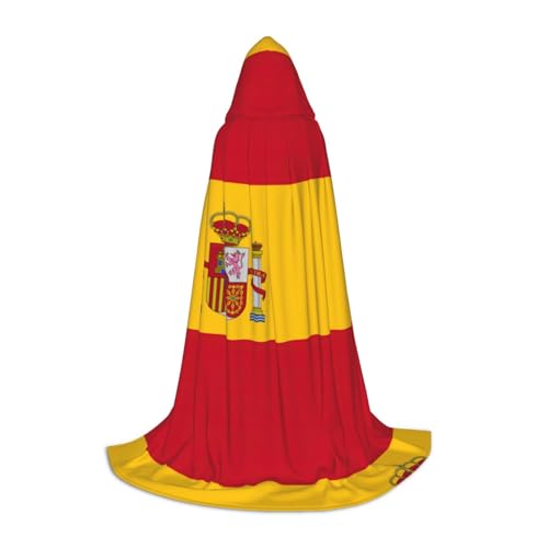 JIPOFD Langer Umhang mit spanischer Flagge, für Halloween-Umhang, Kostüme, Kapuzenumhang, Maskerade, Kostüm JIPOFD Langer Umhang mit spanischer Flagge, für Halloween-Umhang, Kostüme, Kapuzenumhang, Maskerade, Kostüm von JIPOFD