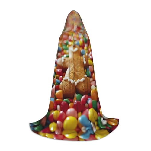 JIPOFD Lebkuchenmann-Umhang mit Kapuze, langer Umhang für Halloween, Umhang, Kostüme, Kapuzenumhang, Maskerade, Kostüm JIPOFD Lebkuchenmann-Umhang mit Kapuze, langer Umhang für Halloween, Umhang, Kostüme, Kapuzenumhang, Maskerade, Kostüm von JIPOFD