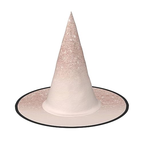 JIPOFD Rose Gold Tapete Halloween Hexe Kostüm Zubehör Spitzkappe Hexenhut Faltbare Halloween Hüte 2 Stück JIPOFD Rose Gold Tapete Halloween Hexe Kostüm Zubehör Spitzkappe Hexenhut Faltbare Halloween Hüte 2 Stück von JIPOFD