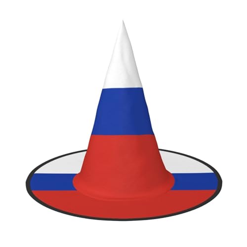 JIPOFD Russische Flagge Halloween Hexe Kostüm Zubehör Spitzkappe Hexenhut Faltbare Halloween Hüte 2 Stück JIPOFD Russische Flagge Halloween Hexe Kostüm Zubehör Spitzkappe Hexenhut Faltbare Halloween Hüte 2 Stück von JIPOFD