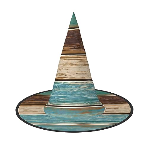 JIPOFD Rustikale Holzplanke Halloween Hexenkostüm Zubehör Spitzkappe Hexenhut Faltbare Halloween Hüte 2 Stück JIPOFD Rustikale Holzplanke Halloween Hexenkostüm Zubehör Spitzkappe Hexenhut Faltbare Halloween Hüte 2 Stück von JIPOFD